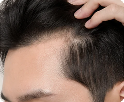 탈모 치료 — illustrative result at 시술 당일
