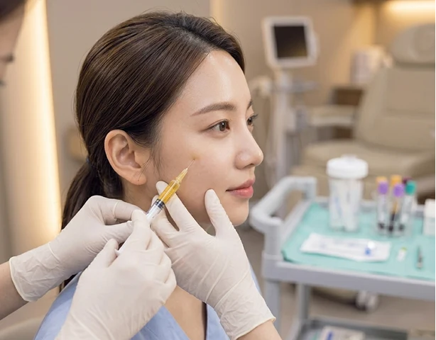 精密な施術 — PRP療法 at Delight Dermatology
