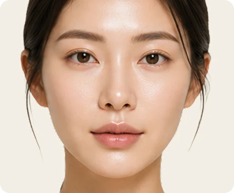SkinVive — illustrative result at 1か月