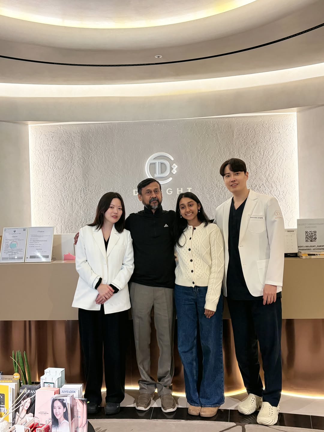Dr. Jay Sheth and Dr. Darshana Sheth visiting Delight Dermatology Clinic