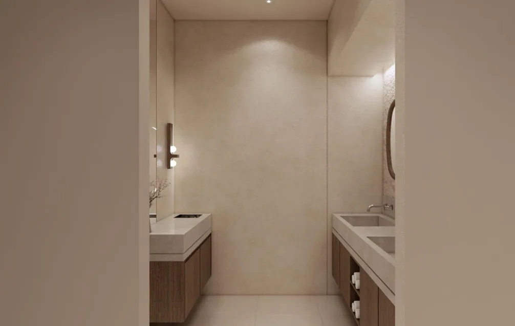 Delight Dermatology pre-treatment washroom with vanity in Gangnam, Seoul