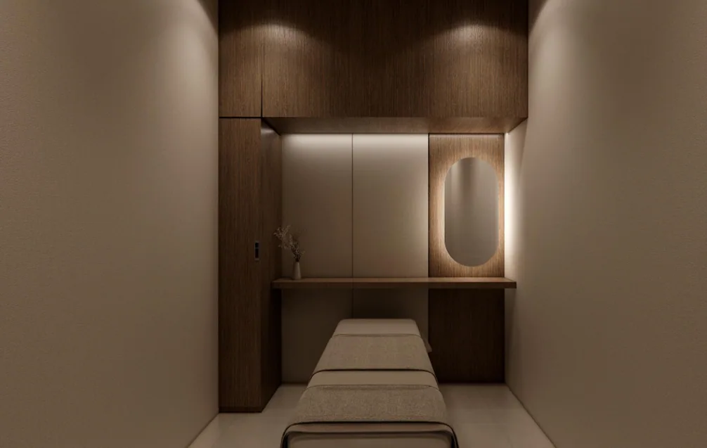 Delight Dermatology recovery room one for post-treatment care in Gangnam