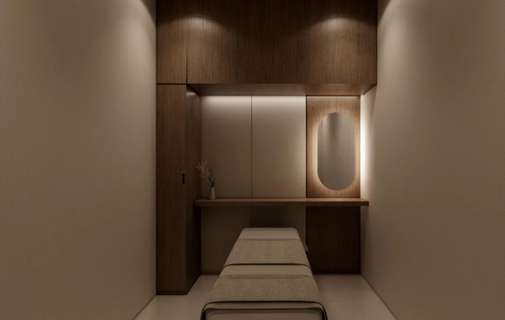Delight Dermatology recovery room one for post-treatment care in Gangnam